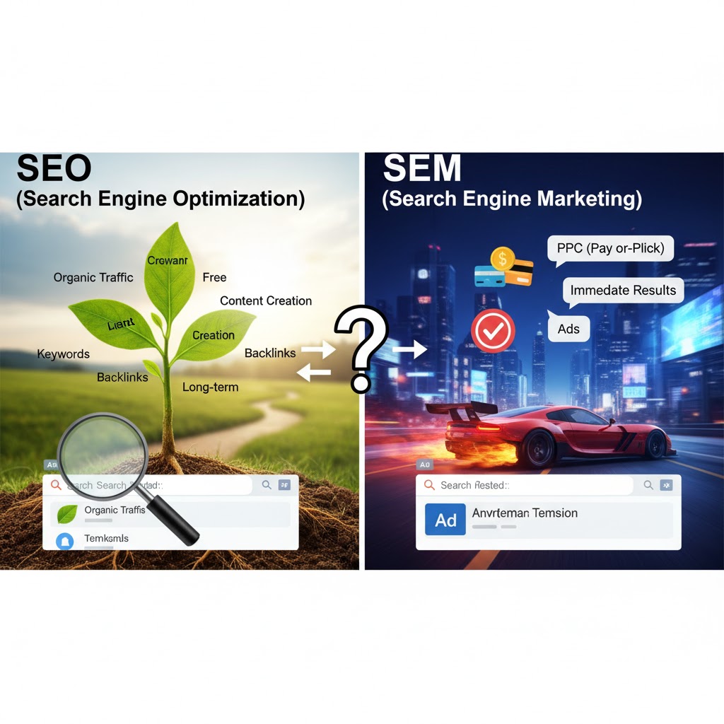 Phân biệt SEO và SEM
