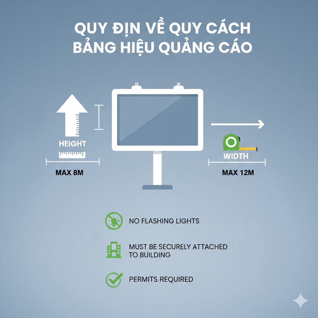 Quy định về quy cách làm bảng hiệu quảng cáo